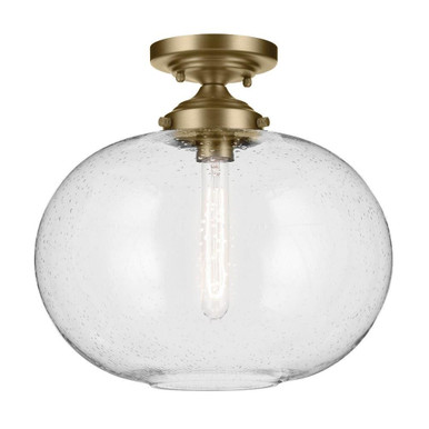 Avery 1 Light 14.5 Inch Wide Semi Flush Mount by Kichler - 43913