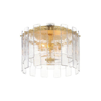 Warren 2 Light Flush Mount 10 Inch Tall and 14.5 Inch Wide by Maxim - 21832AGGL