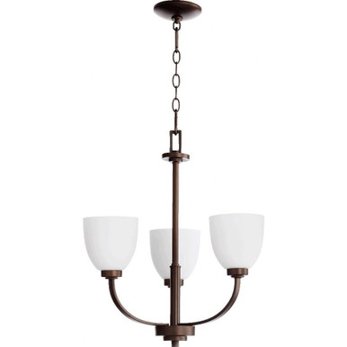 Reyes 3 Light Medium Chandelier by Quorum 6060-3-86 - 6060-3