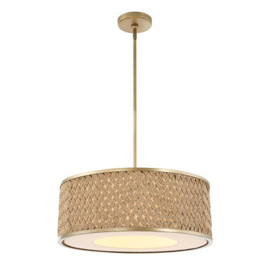 Pinchot 4 Light Drum Pendant 8.5 Inch Tall and 22.25 Inch Wide by Uttermost - 21632