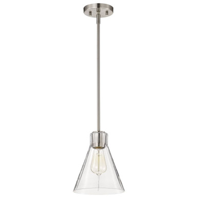 Gianna 1 Light Mini Pendant 9.5 Inch Tall and 8 Inch Wide by Nuvo - 60/8337