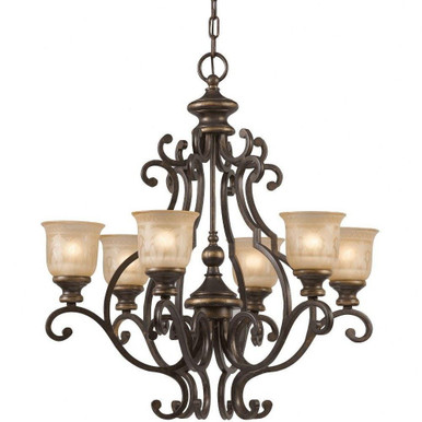 Norwalk 6 Light Large Traditional Chandelier by Crystorama - 7416-bu