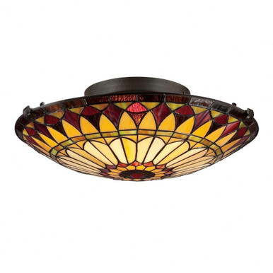 West End 2 Light 17 Inch Wide Semi Flush Mount by Quoizel - TF1400SVB