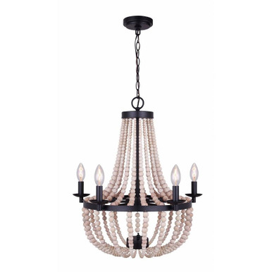 House 5 Light Small Chandelier by Canarm - ICH721A05BK20