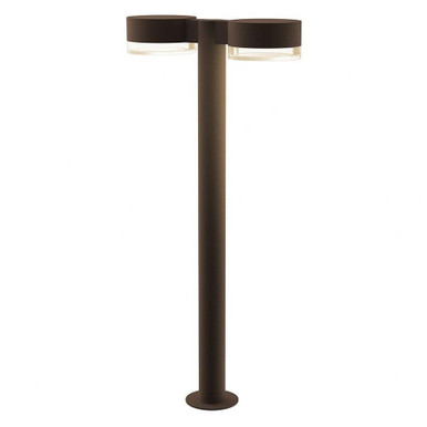 REALS 2 LED Plate Cap and Clear Cylinder Double Bollard 28 Inch by Sonneman - 7308PCFH