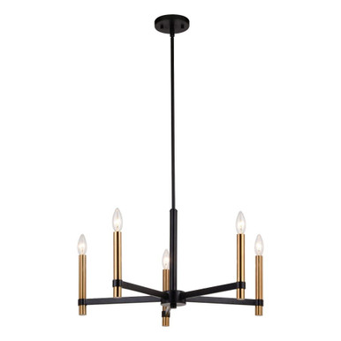 Damen 5 Light Chandelier 18.5 Inch Tall and 25 Inch Wide by Vaxcel - H0267