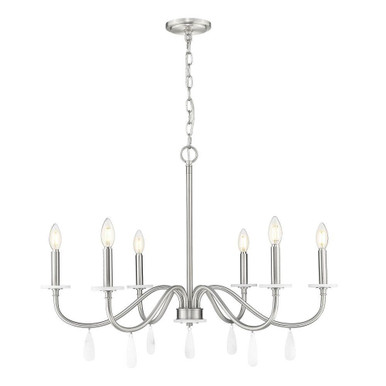 Toussant 6 Light Chandelier 23.25 Inch Tall and 32 Inch Wide by Z Lite - 6103-32