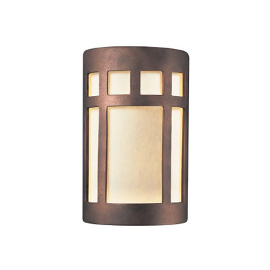 Ambiance 1 LED Light Small ADA Outdoor Wall Mount by Justice Design - CER-5345W-ANTC