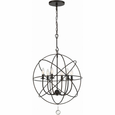 Solaris 6 Light Medium Chandelier by Crystorama - 9226