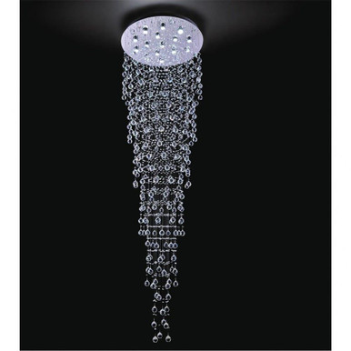 Rain Drop 16 Light 32 Inch Wide Flush Mount by CWI - 6601C32C-16