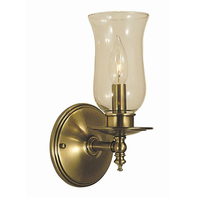 Sheraton 1 Light Hurricane Glass Wall Sconce 10.5 Inch Tall by Framburg - 2501