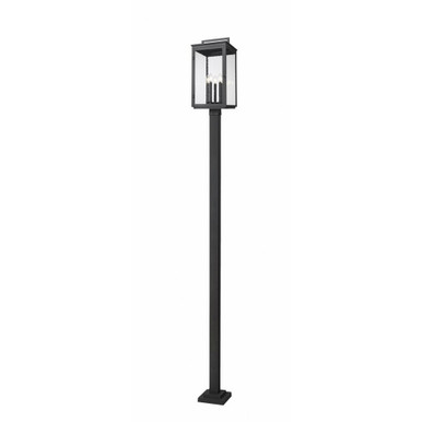 Hartwell 5 Light Outdoor Post Mount 119.25 Inch and 12 Inch Wide by Z Lite - 5019PHXLS-536P-BK