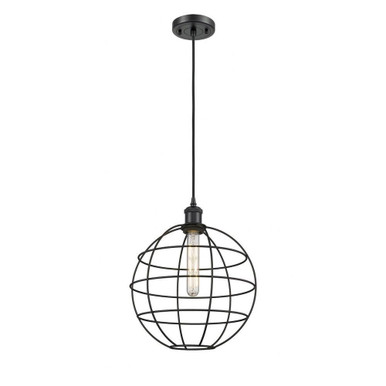 Lake Placid 1 Light Industrial Medium Pendant 12 Inch Wide by Innovations - 516-1P-CE-12