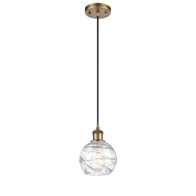 Athens Deco Swirl 1 Light Cord Hung Mini Pendant 8.13 X 5.88 by Innovations - 516-1P-G1213-6