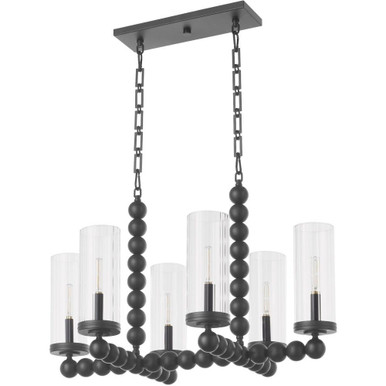 Lee Boulevard 6 Light Small Linear Chandelier by Quorum - 665-6