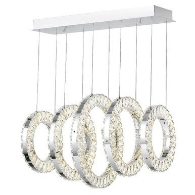 Celina LED Light Medium Linear Chandelier by CWI - 1046P26-5-601-RC