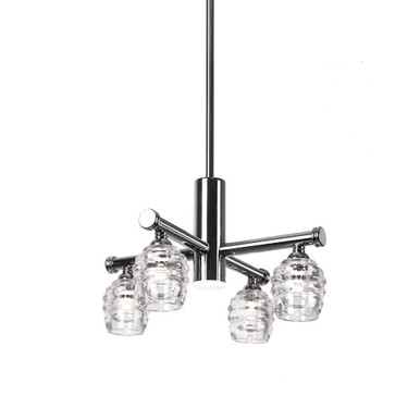 Honeycomb 5 Light Small Chandelier by Kuzco - CH52118-CH