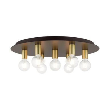 Hillview 7 Light 24 Inch Wide Flush Mount by Livex - 45876