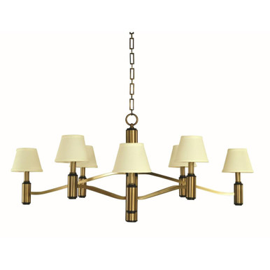 Hampton 8 Light Oversized Chandelier by Framburg - 5638 AB/MBLACK