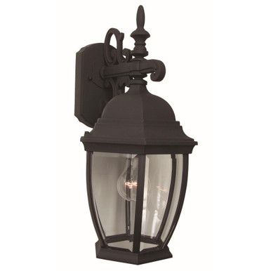 Cast Aluminum 1 Light Outdoor Wall Lantern 9.75 Inch Length by Craftmade - Z284-TB