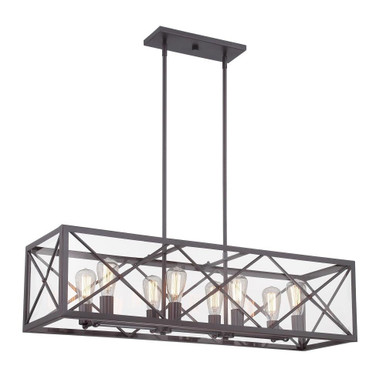 High Line 8 Light Oversized Linear Chandelier by Designers Fountain - 87338-sb