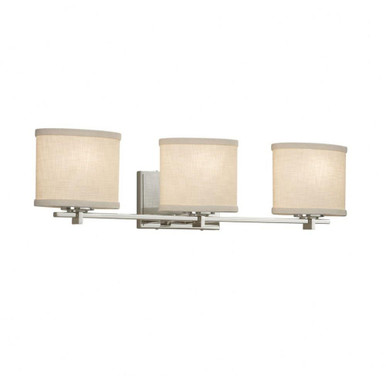 Textile Era 3 Light Oval Crem Vanity Light by Justice Design - FAB-8443-30-CREM