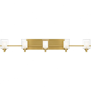 Kolt 5 Light Bath Vanity 6 Inch Tall and 42 Inch Wide by Quoizel - KLT8605BRGLED