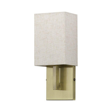 Monroe 1 Light ADA Wall Sconce 12.25 Inch Tall and 5 Inch Wide by Livex - 52131-01