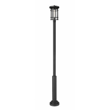 Jordan 1 Light Outdoor Post Mount 114.75 x 12 Inches by Z-Lite - 570PHXL-5010P-BK