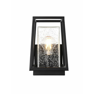 Lehigh 1 Light Outdoor Wall Sconce 9.5 Inch Tall and 5 Inch Wide by Elegant - OD359W10BK