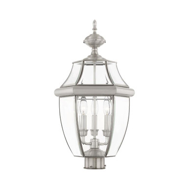 Monterey 3 Light Outdoor Post Top Lantern 12.5 x 23.5 Inches by Livex  - 2354