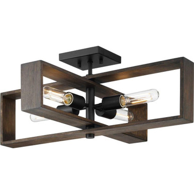 Boundary 4 Light 24 Inch Wide Flush Mount by Progress - P350269