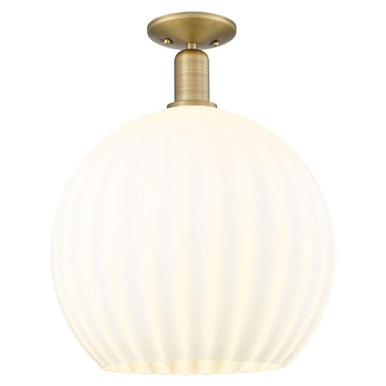 White Venetian 1 Light Semi Flush Mount 18.13 X 13.75 Inch by Innovations - 716-1C-G1217-14