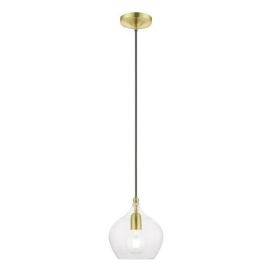 Aldrich 1 Light Small Pendant 15 Inch Tall by Livex - 49088