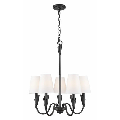 Claudelle 5 Light Chandelier 28.5 Inch Tall and 24 Inch Wide by Z Lite - 4014-24
