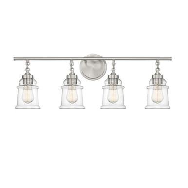 Fuller 4 Light Bath Vanity 11 Inch Tall and 31.38 Inch Wide by Savoy House - L8-8055-4