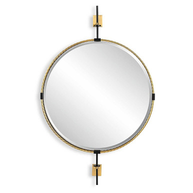 Guardrail Round Mirror 47.75 Inches Tall and 31 Inches Wide by Uttermost - 08215