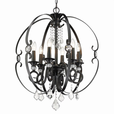 Ella 6 Light Medium Chandelier by Golden - 1323-6