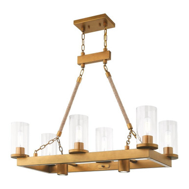 Metuchen 6 Light Small Linear Chandelier by Livex - 41066