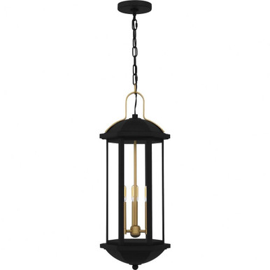 Crestfield 3 Light Outdoor Hanging Lantern 26.5 Inch Tall by Quoizel - CFD1910MBK