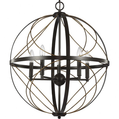Brandywine 5 Light Large Pendant by Progress - P500287