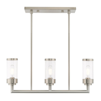 Hillcrest 3 Up Light Linear Chandelier by Livex - 40473-91