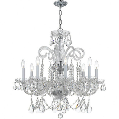 Traditional Crystal 8 Light Large Chandelier by Crystorama - 5008