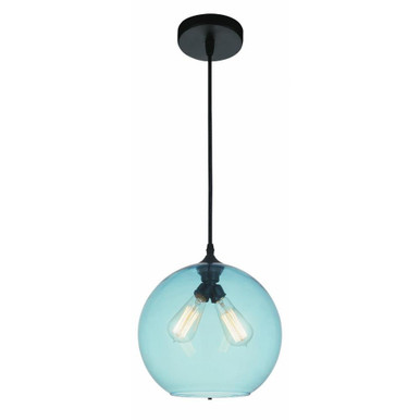 Glass 2 Light Medium Pendant by CWI - 5553P12-121212-2L