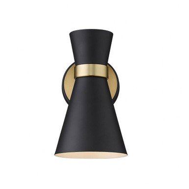 Soriano 1 Light Wall Sconce 9.5 Inch Tall by Z Lite - 728-1S-MB-HBR