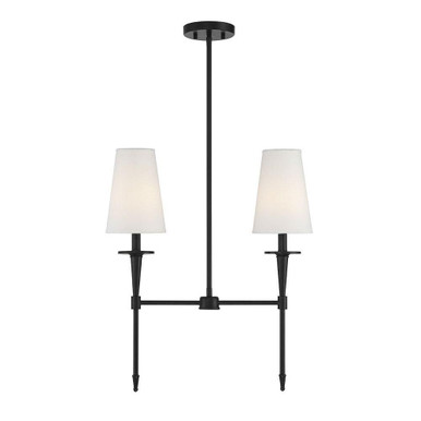 Trundle 2 Light Linear Chandelier 24 Inch Tall X 6 Inch Wide by Savoy House - L1-5607-2