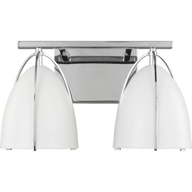 Norman 2 Light White Shade Vanity Light by Visual Comfort Studio - 4451802