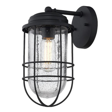 Seaport 1 Light Outdoor Wall Mount 12 Inch Tall by Golden - 9808-OWM NB-SD