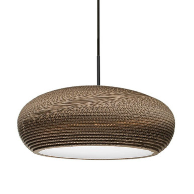 Venus 9 Watt 1 LED Light Large Cord Pendant by Besa - 1JT-VENUS-LED-BK