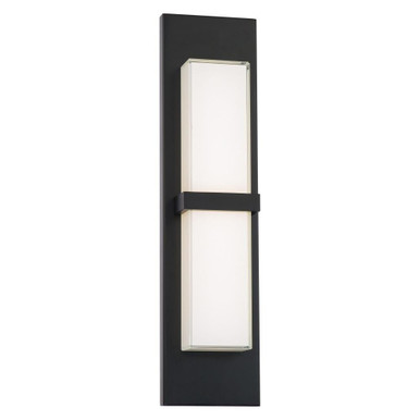Bandeau 20W 1 LED Light Outdoor Wall Mount 22 Inch Tall by dweLED - ws-w21122-40-bk